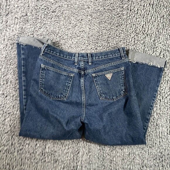 VINTAGE Guess Jeans Original Fit Cropped Ankle 90's Y2K Distressed Women's 31 - Picture 8 of 11